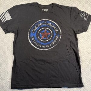 Grunt Style Black Short Sleeve Tee with 100% Full Blooded @ss Kicking American